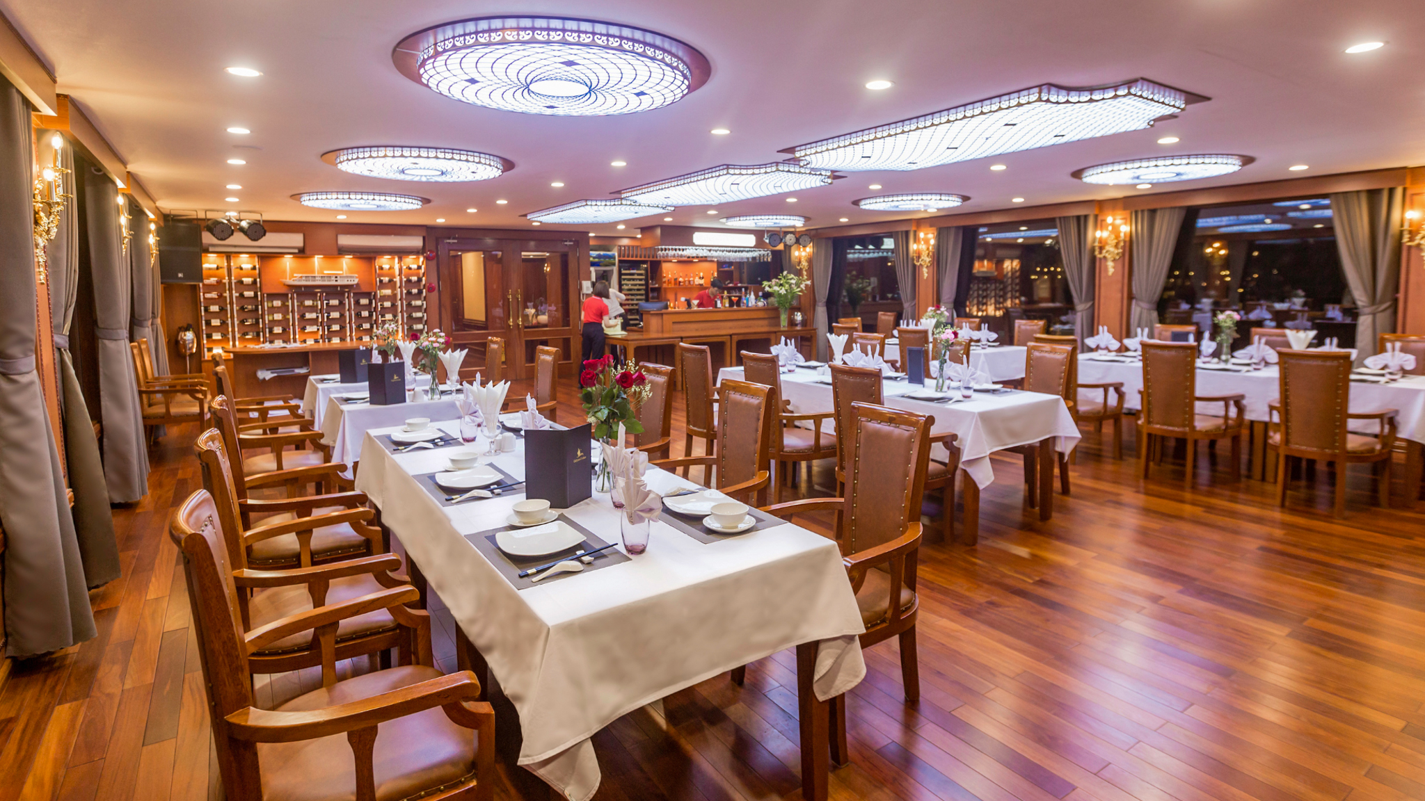 Calypso's restaurant boasts a state-of-the-art interior design.