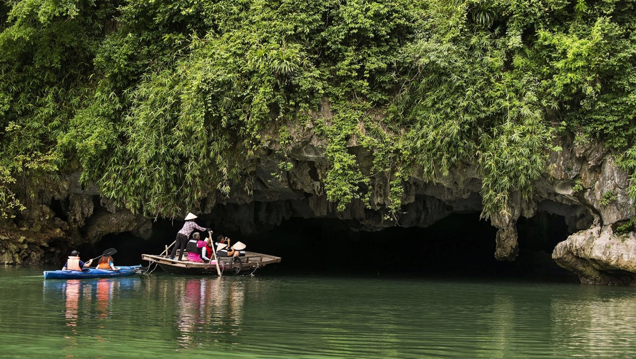 The mysterious entrance to the unique Dark & Bright Cave sets the tone for the next trip.
