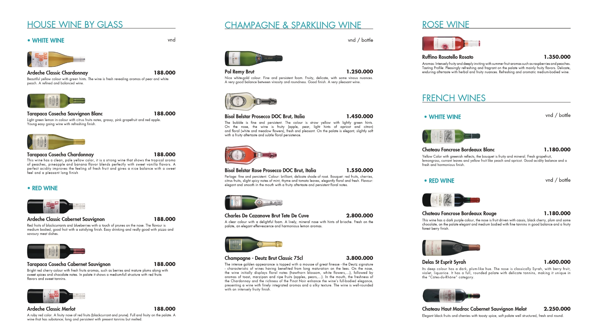 Hermes Cruise Bar offers a wide selection of premium drinks.