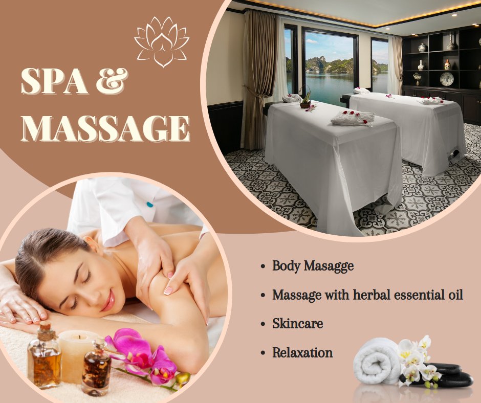 Heal your mind and body with relaxing massage techniques on Hermes Cruise Halong bay