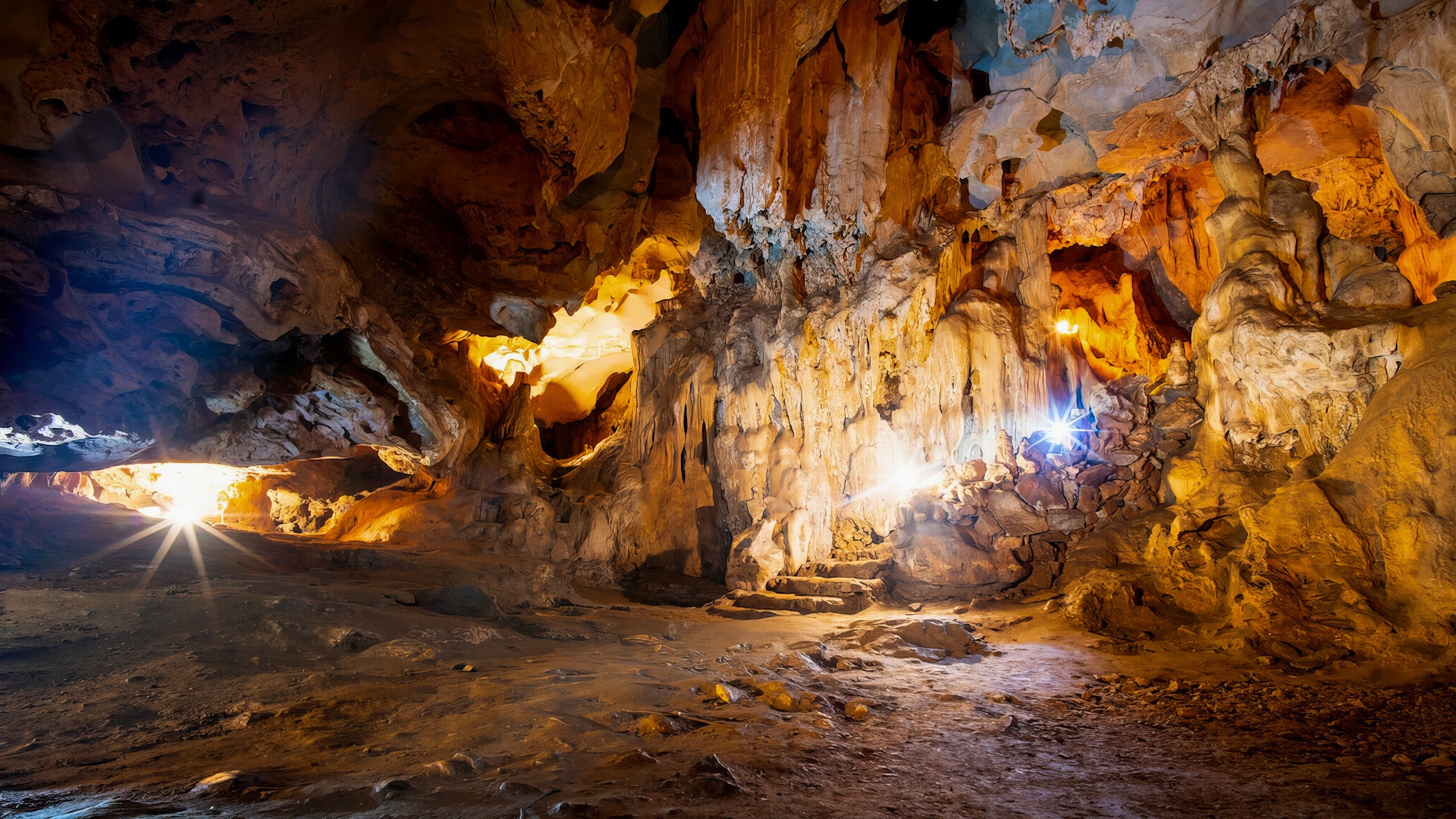 Sung Sot Cave is renowned for its vastness and unique rock formations.