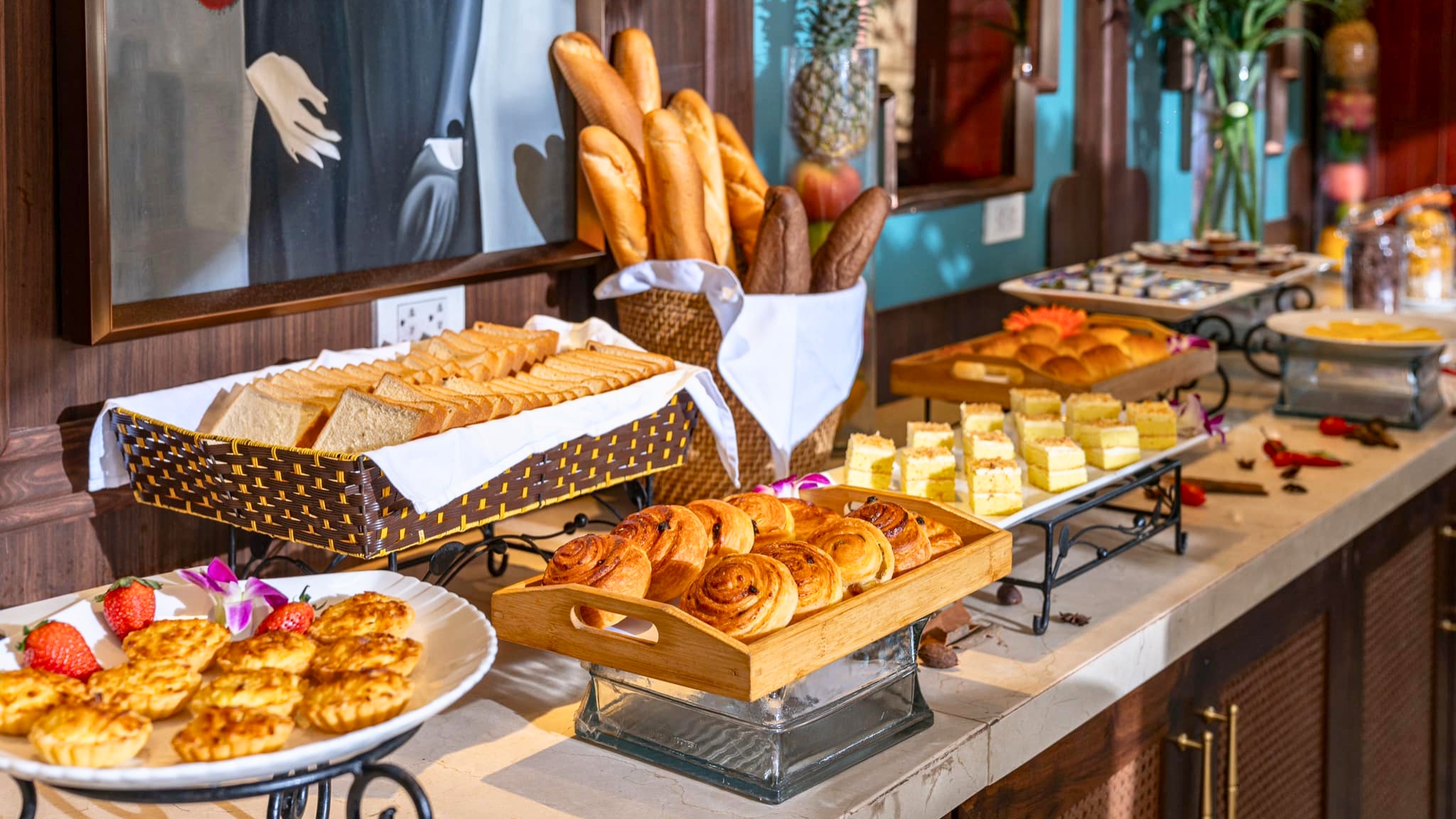 Opciones de buffet sabrosas para un desayuno en&eacute;rgico a bordo