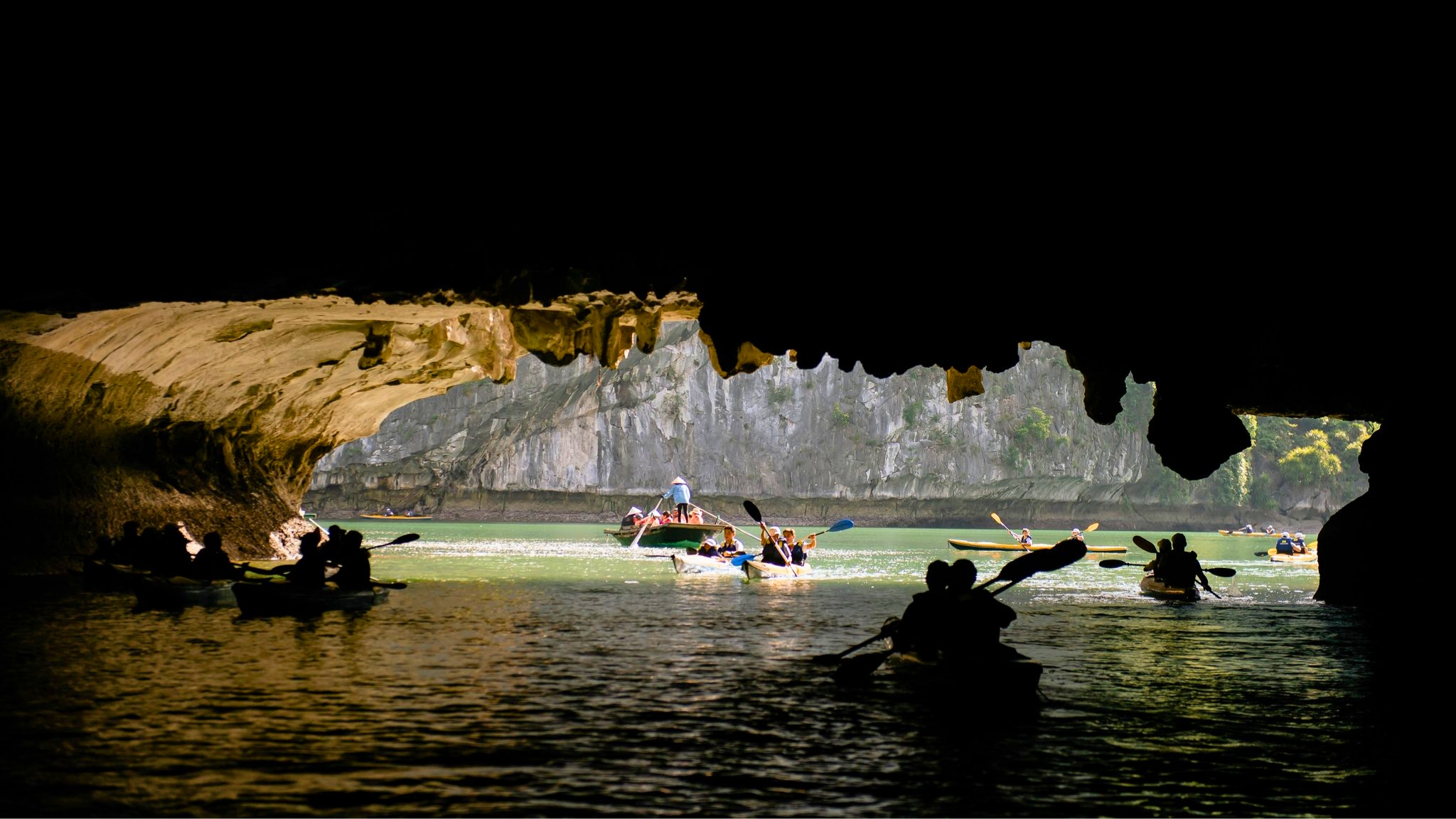 The boat will take you through the cave, letting you explore its stunning interior.