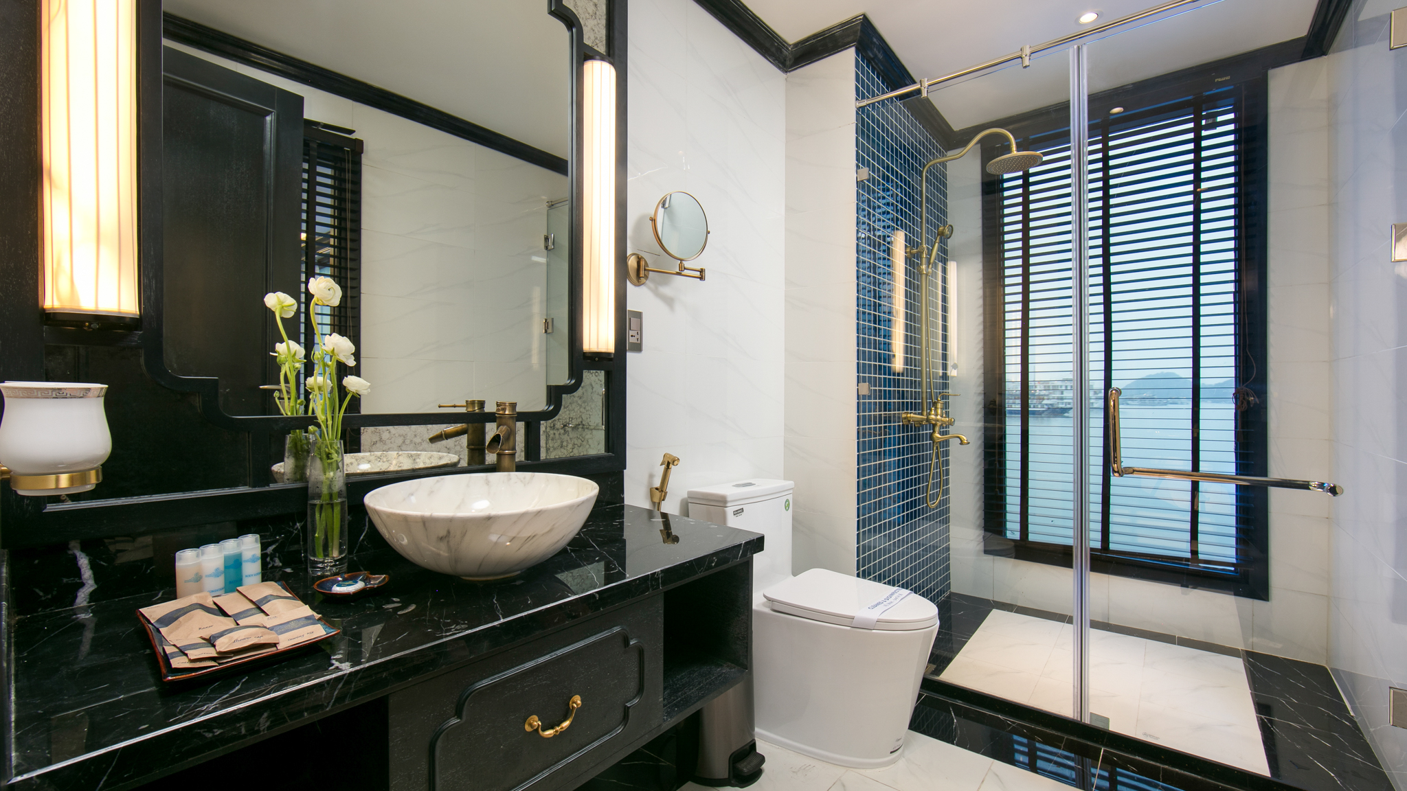 Clean Marble Bathroom