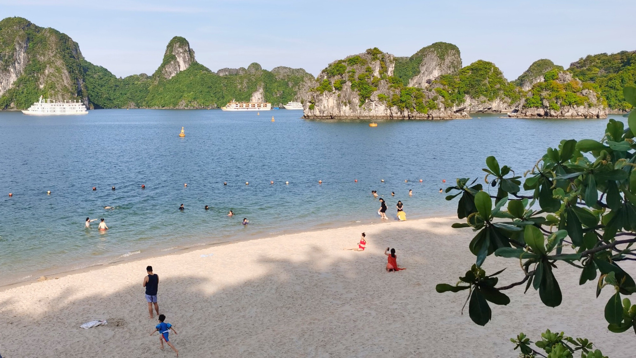 The white sandy beach of Titop Island is an ideal spot to wind down