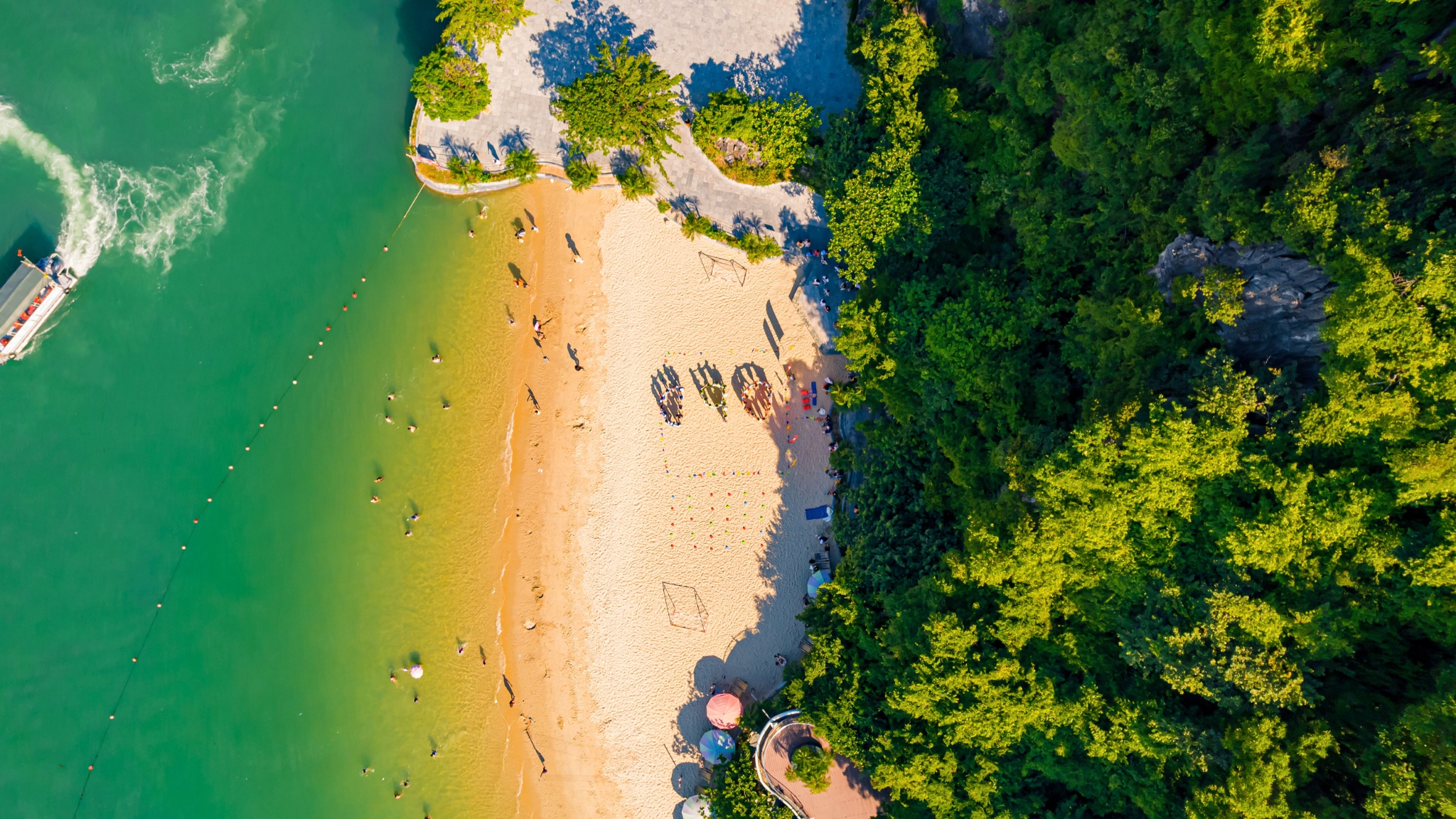 Visitors can have fun with various beach activities on Titop Island.