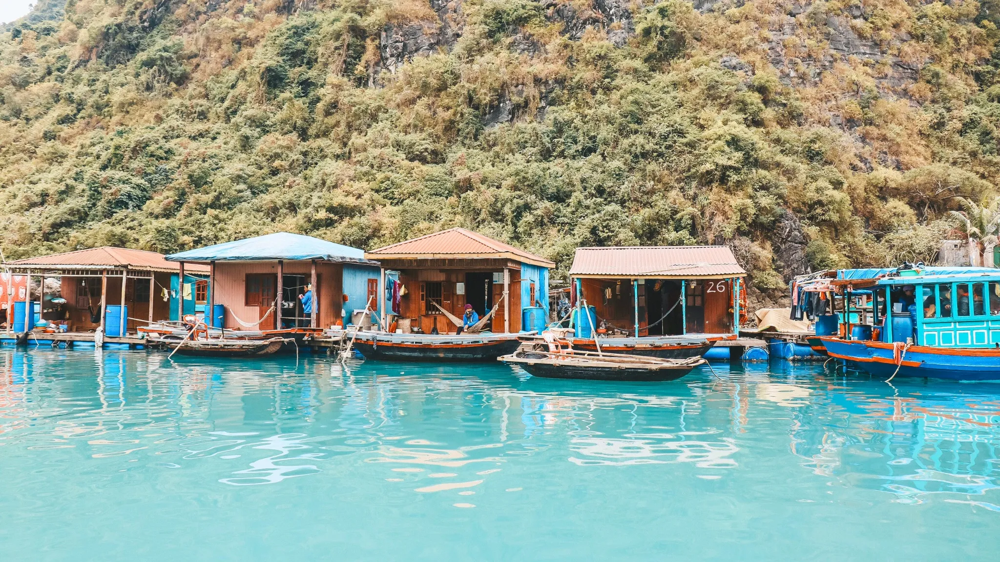 Charming floating houses