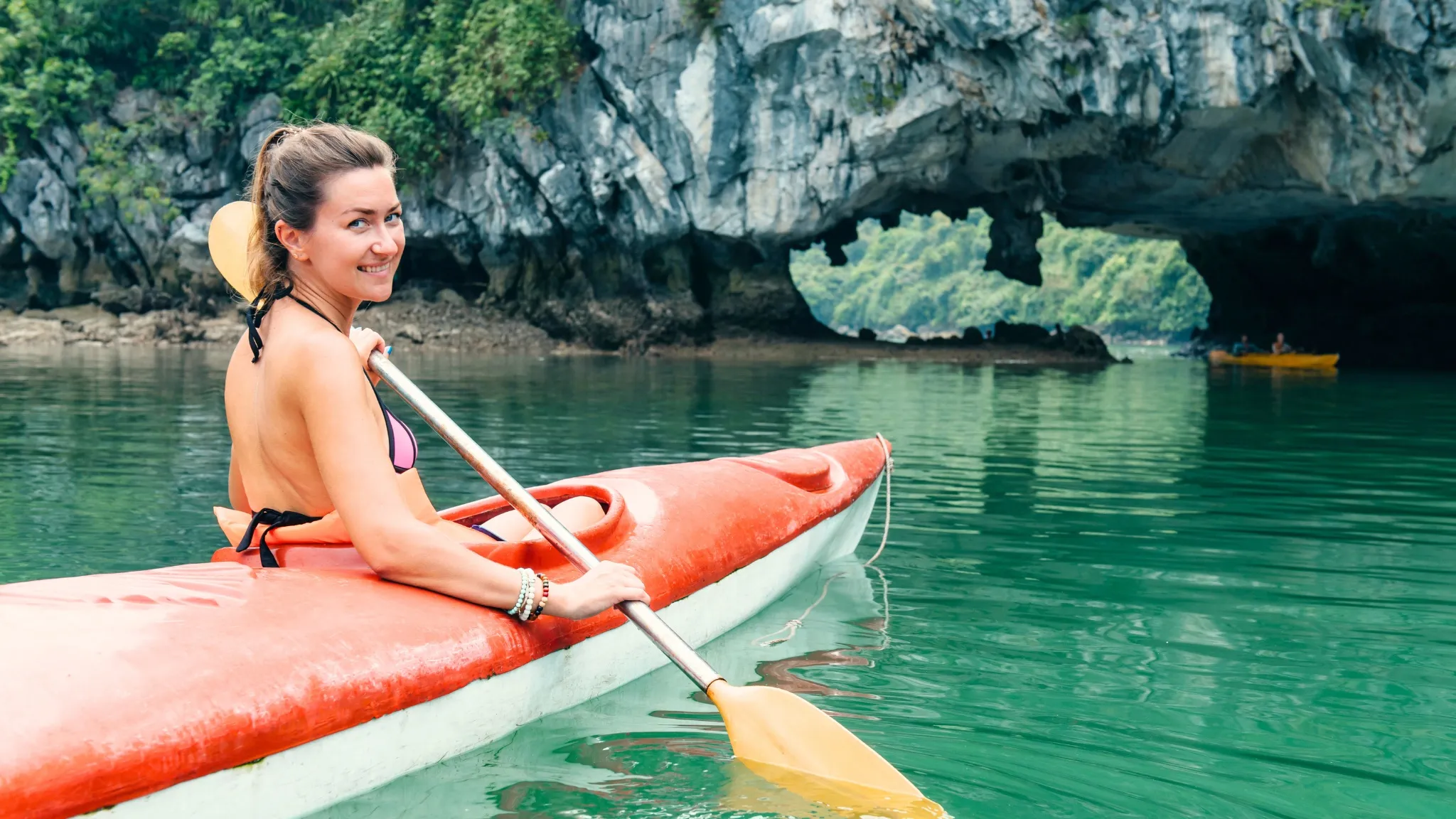 Kayak to explore the bay