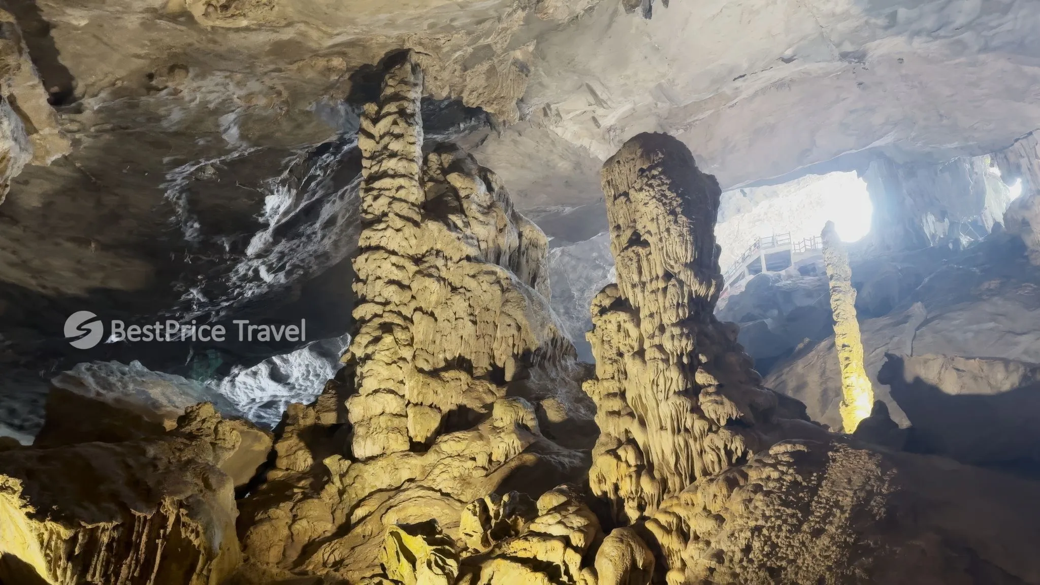 A stalagmite in Sung Sot Cave