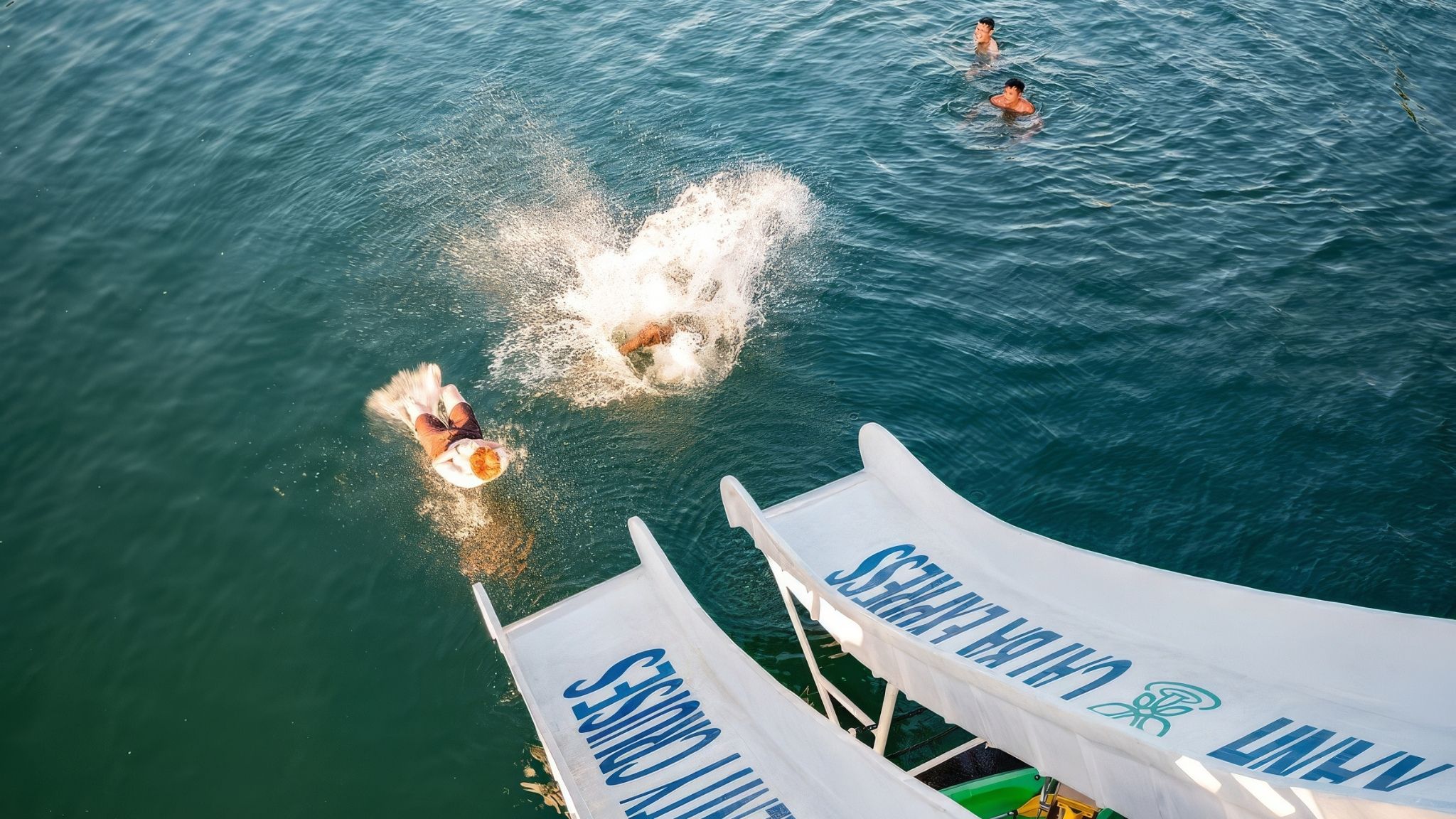 The waterslide provides a perfect way to have fun while surrounded by the stunning nature.