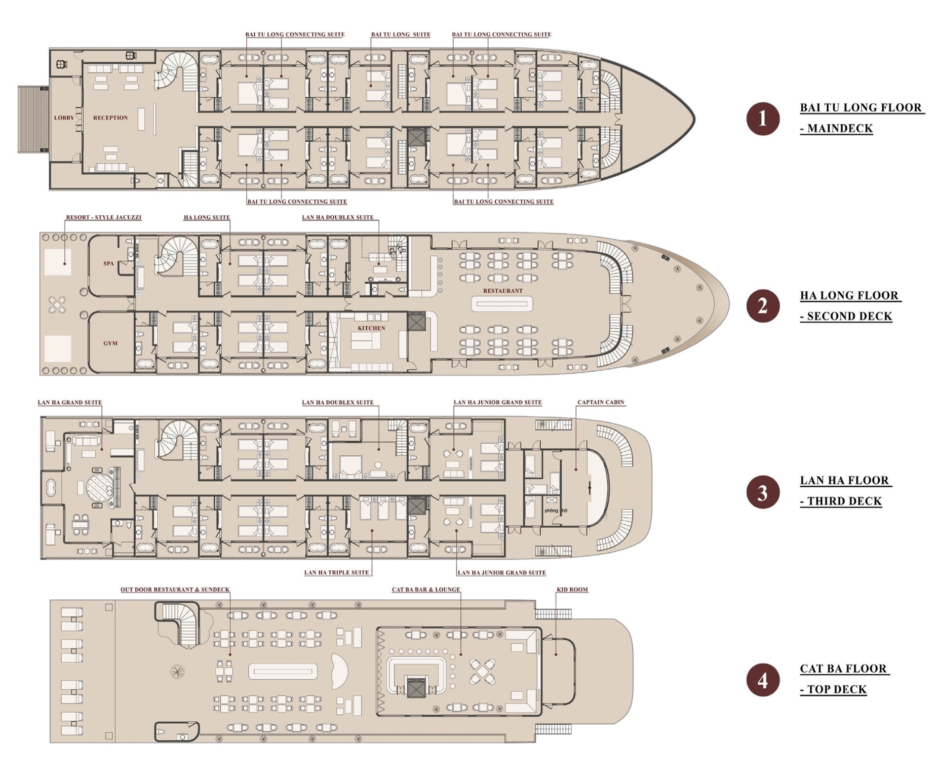 La Regina Grand Deck Plan