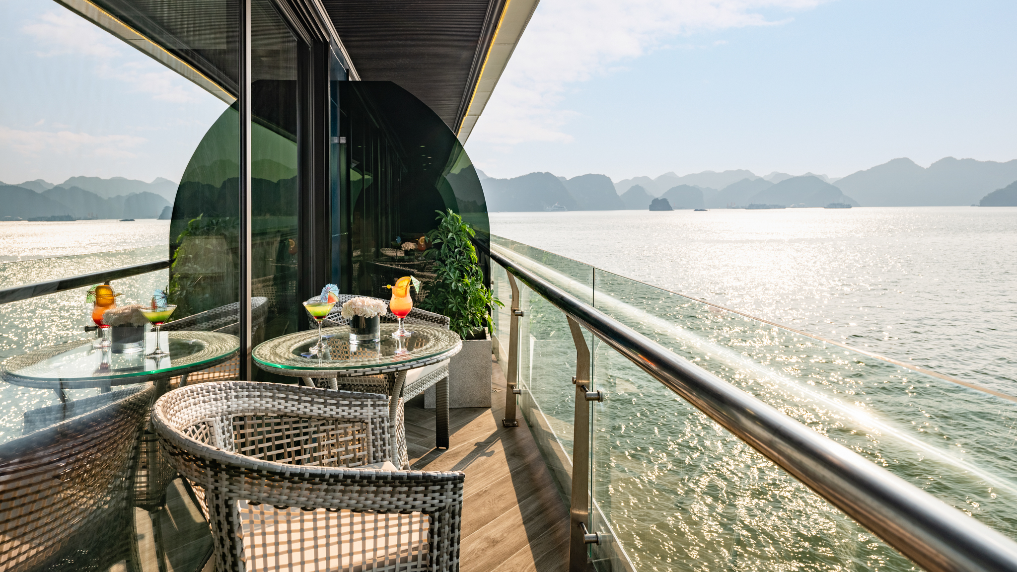 Enjoy the view from the balcony