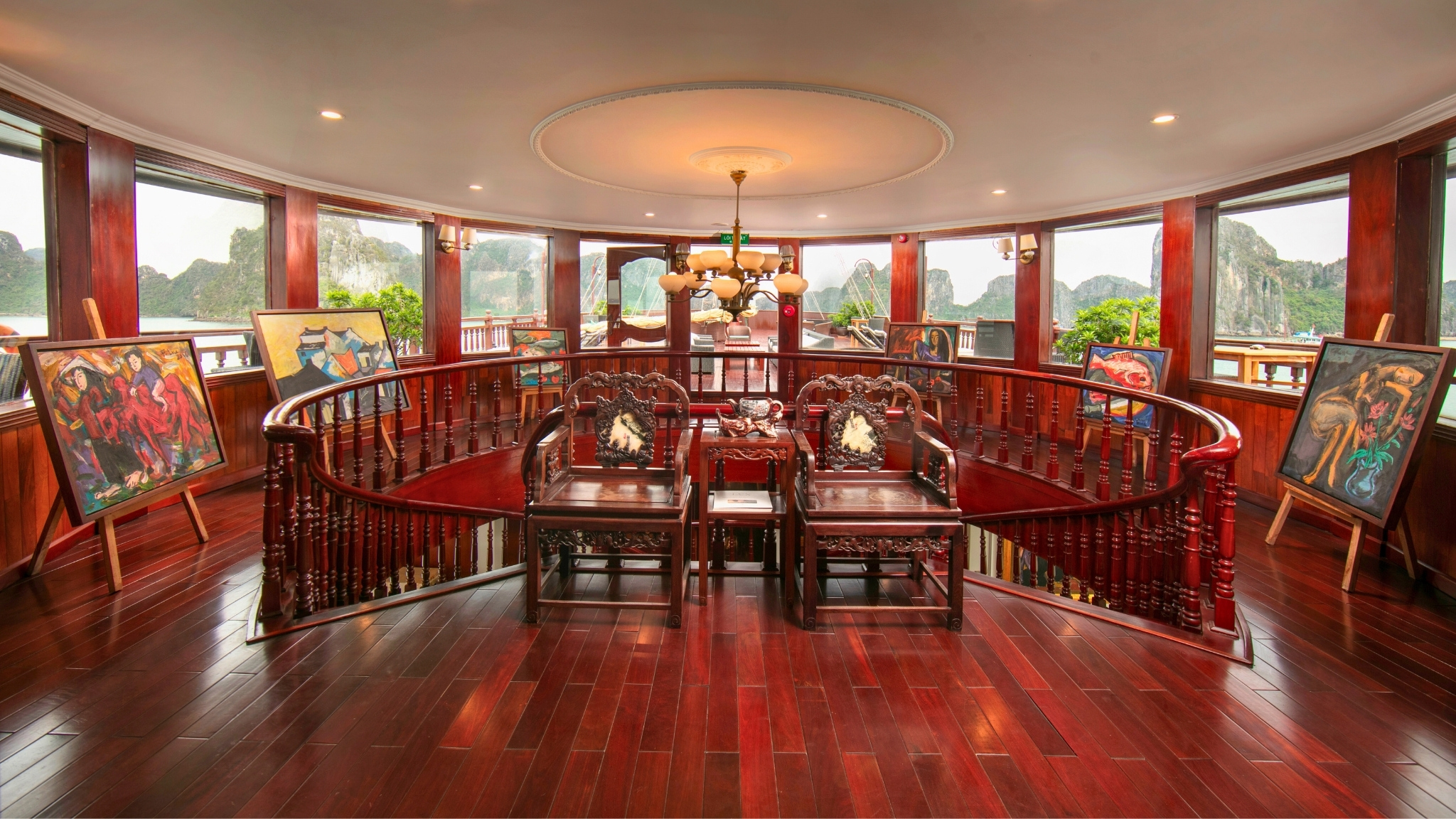 Art exhibition on board