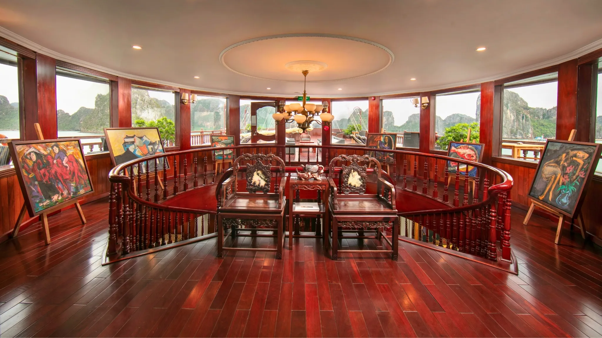 Art exhibition on board