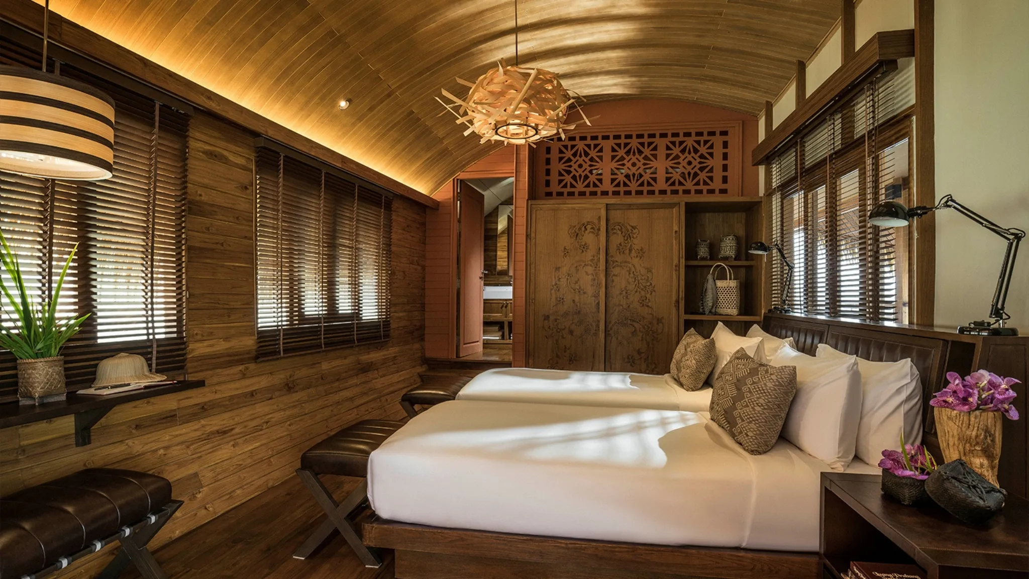 Twin beds room