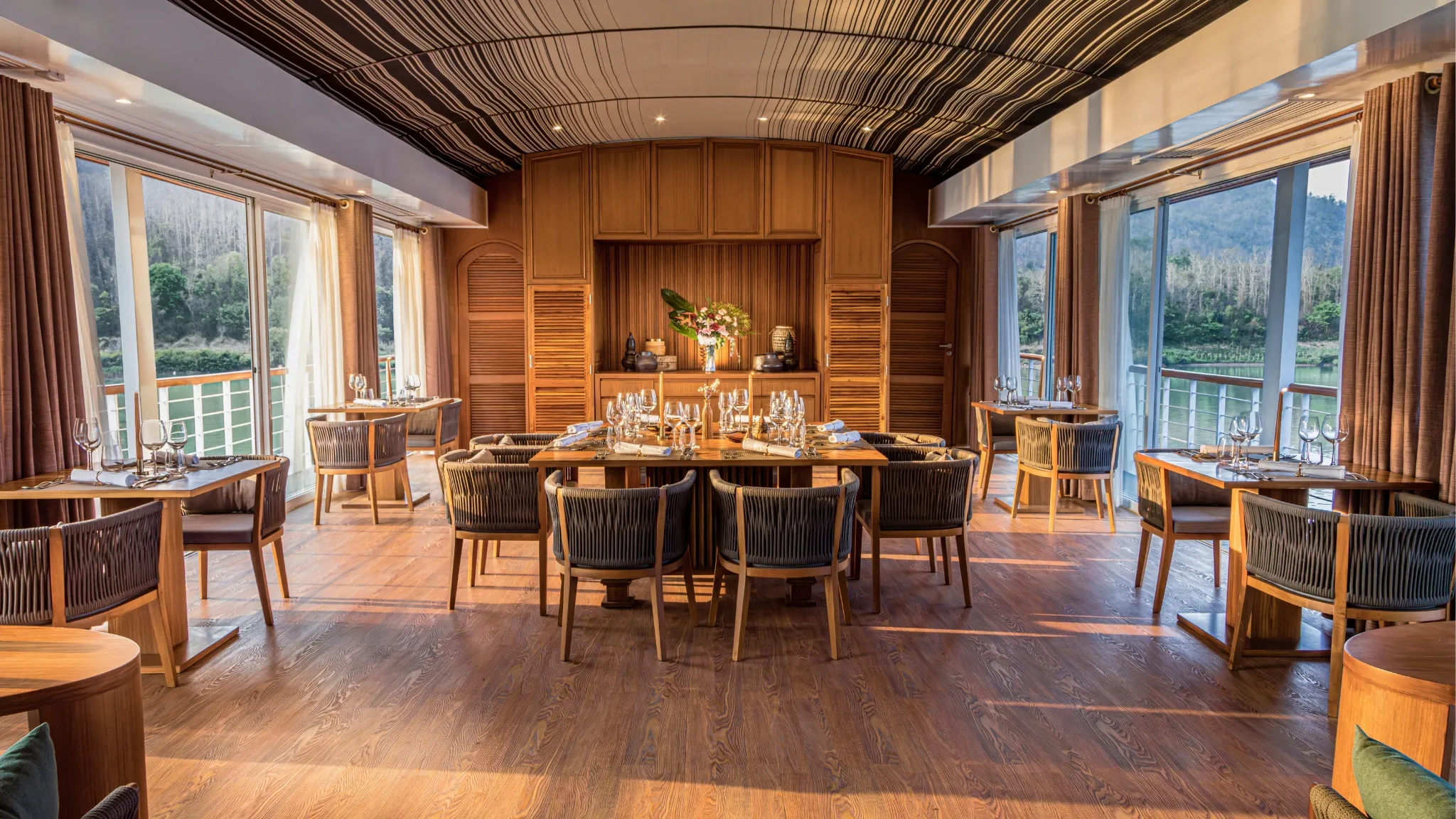 The dining area
