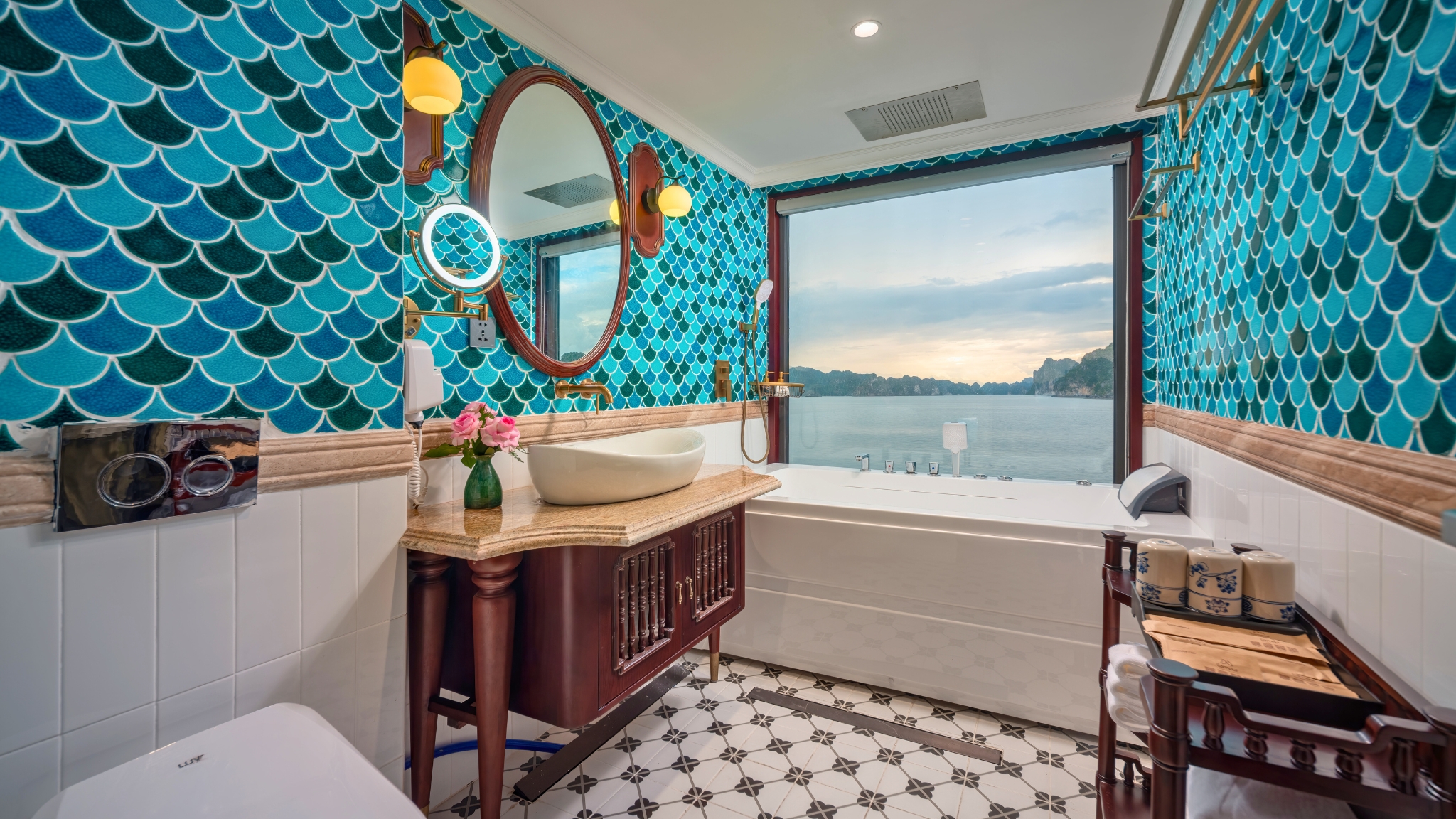 Intricate Bathroom Amenities