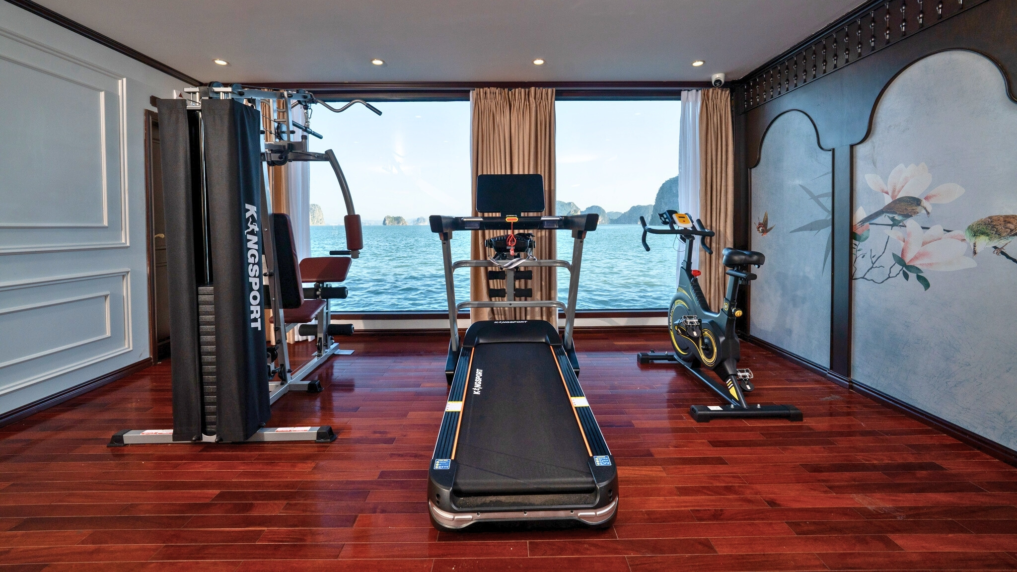 Gym area with Bay view