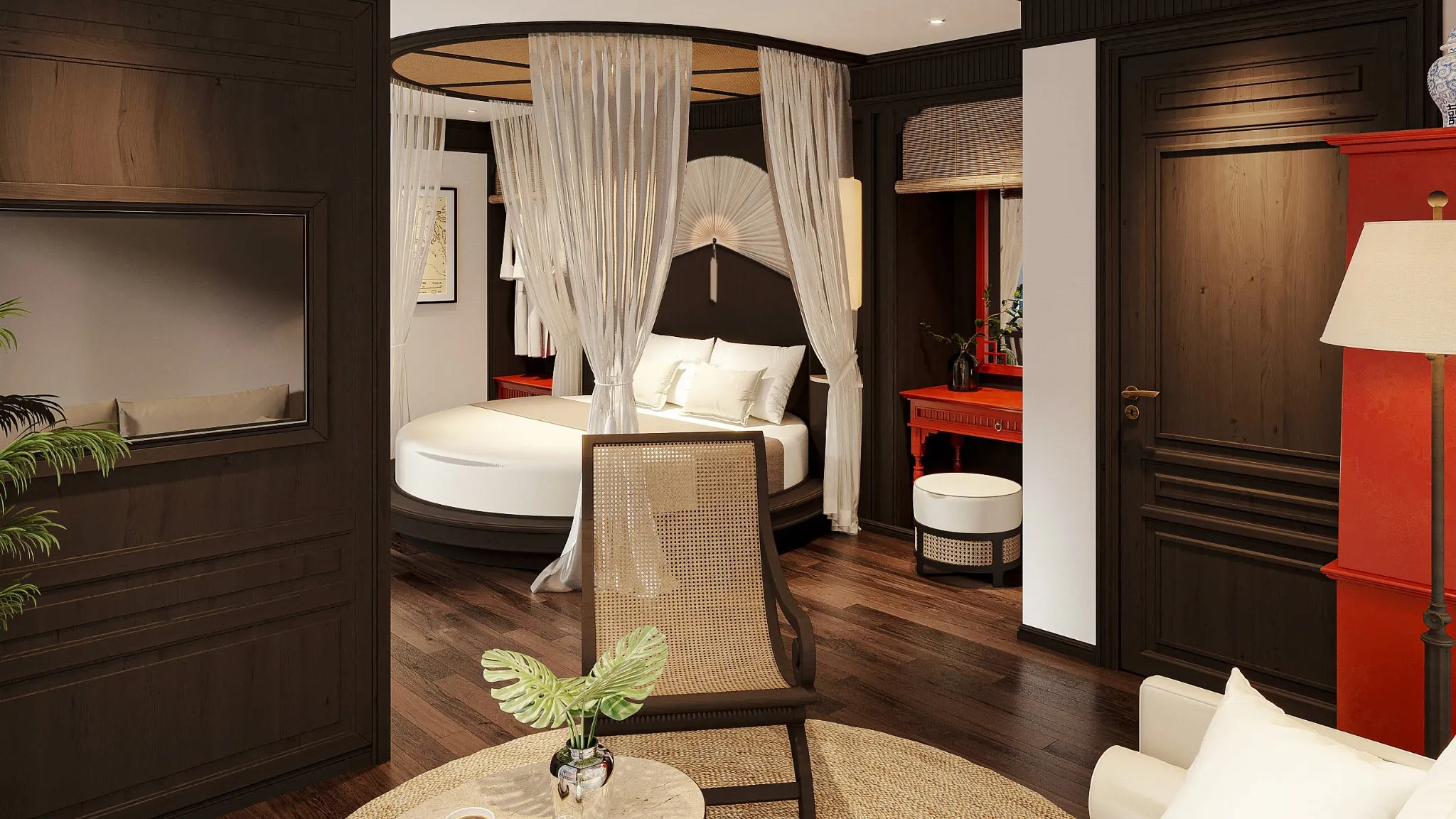 Romantic Round Bed