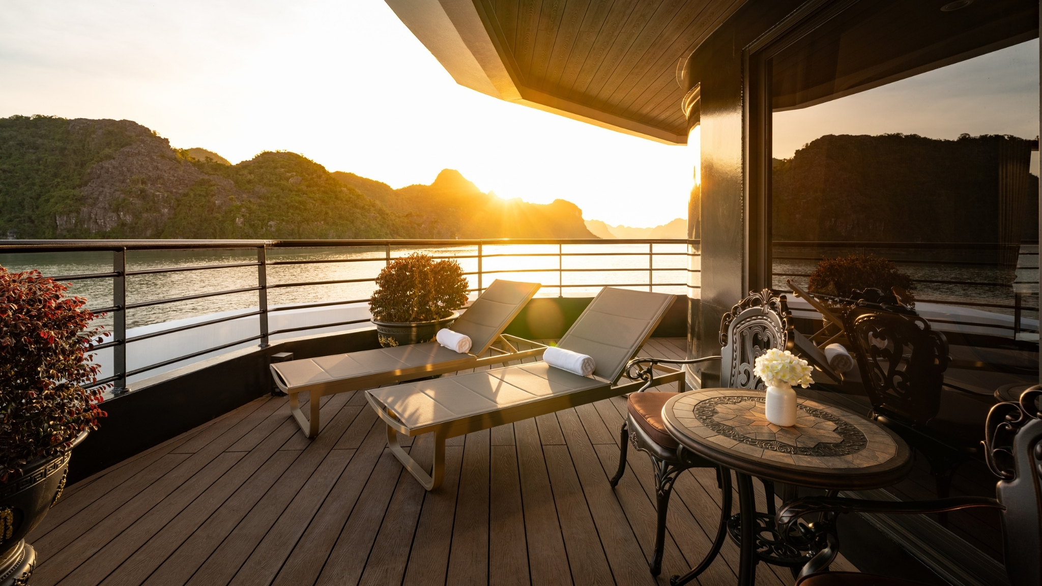 Private Terrace with Loungers