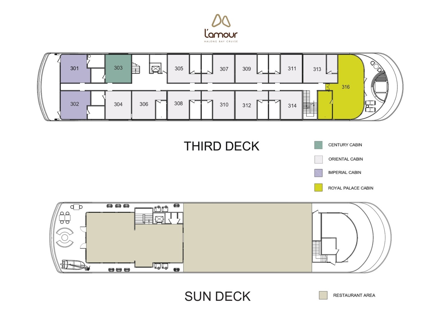 Lamour Cruise Deck Plan 2
