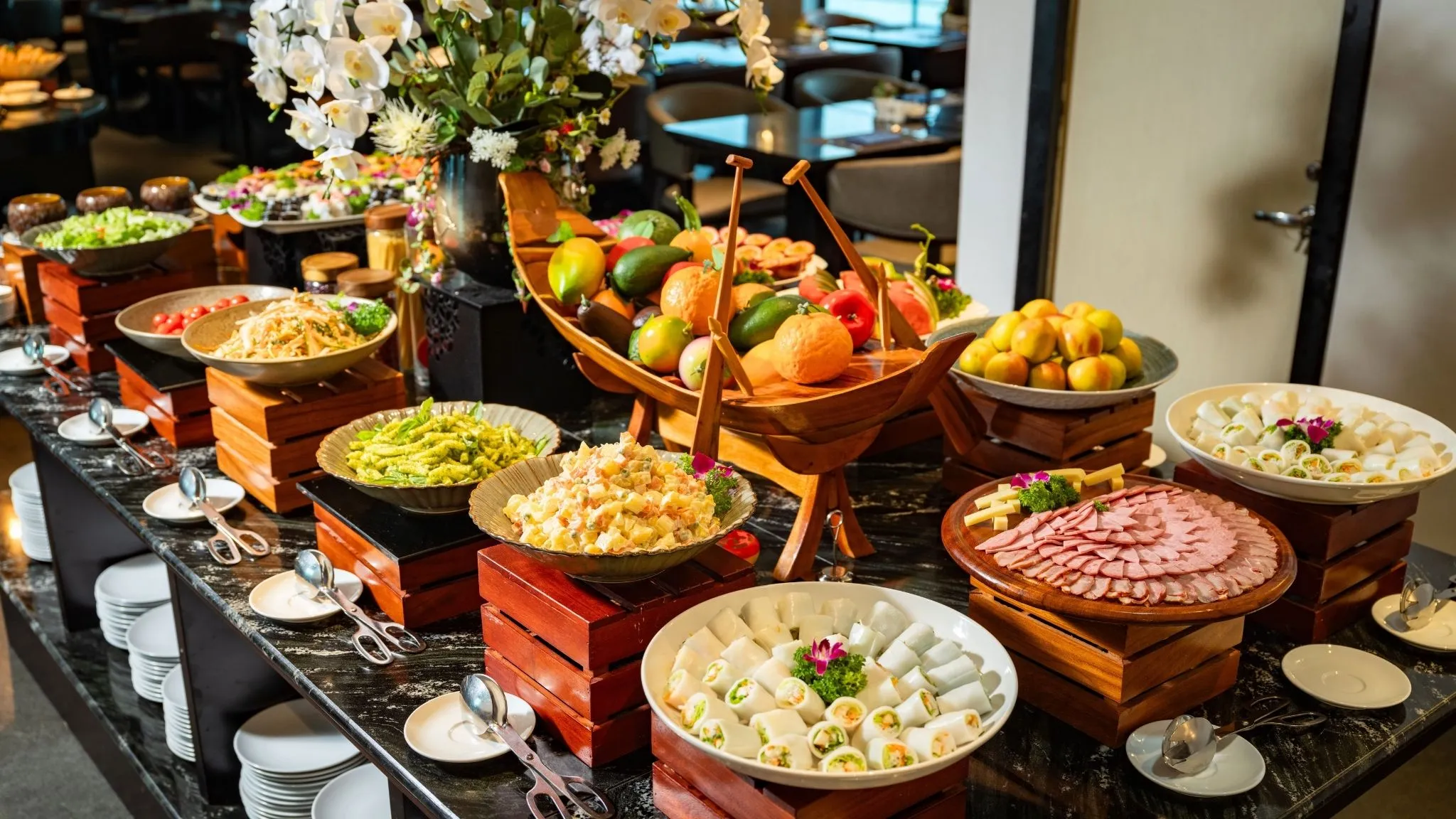 Tasty options for buffet