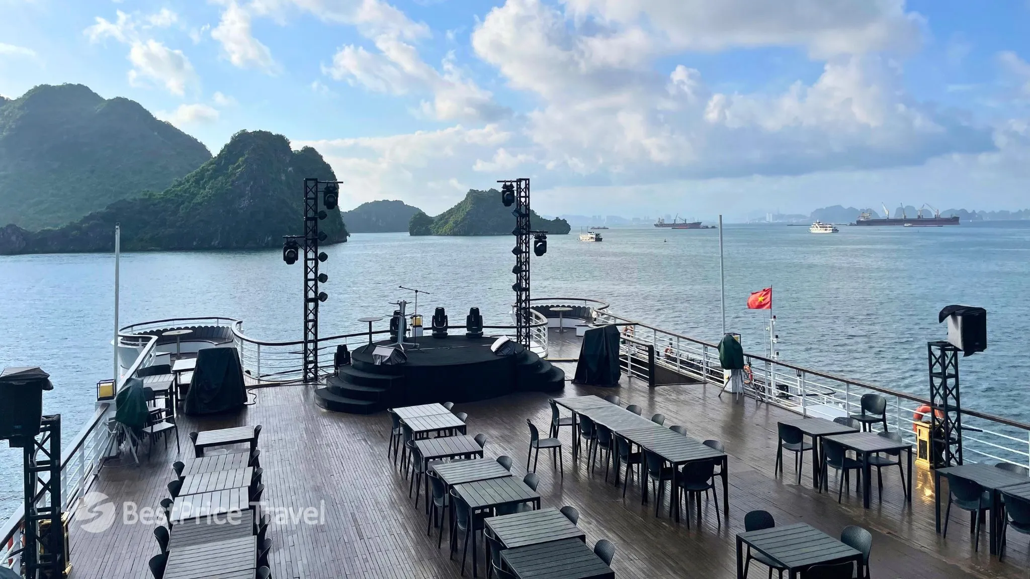 Sundeck with stage for events