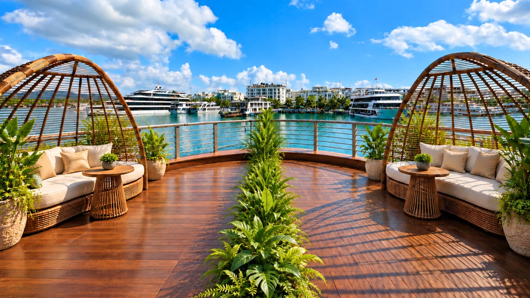 Enjoy the view on the balcony