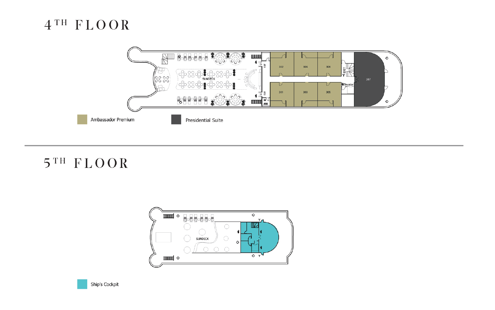 The 5th deck is the ship&rsquo;s cockpit which is the best spot to witness Halong Bay as it was the highest point of the cruise.