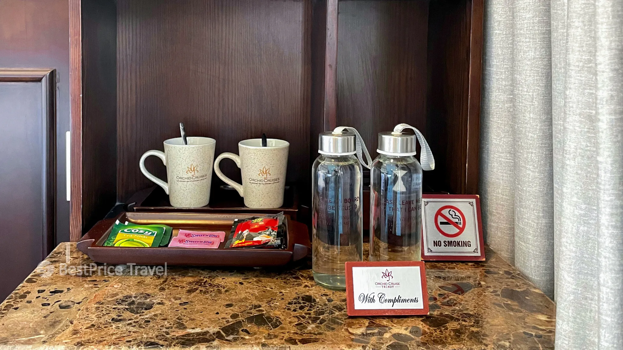 Compliments offered in cabin