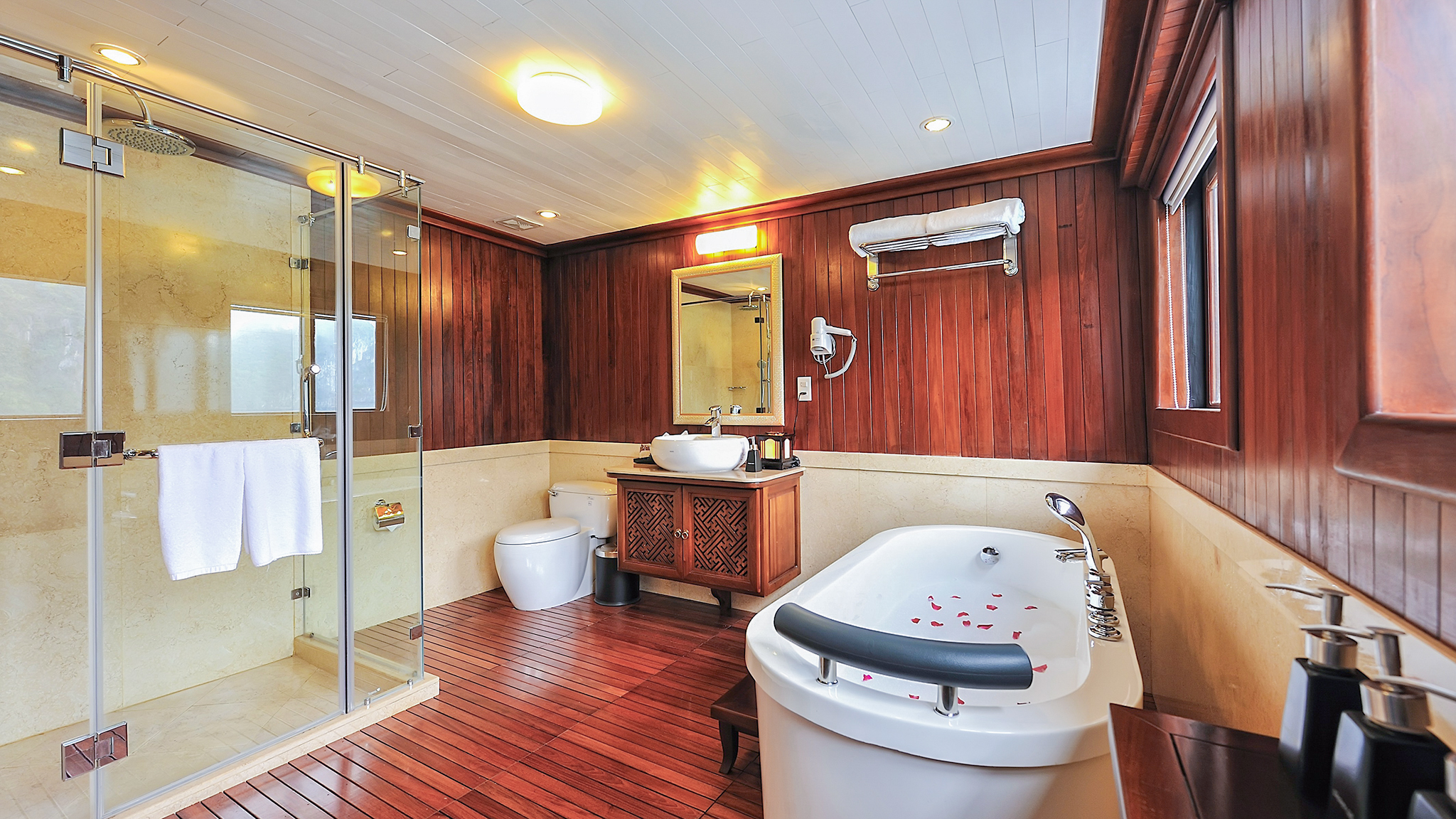 Cozy Wooden Bathroom