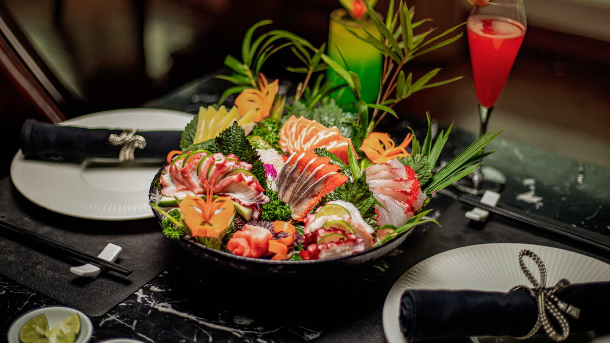 Scrumptious fine dining dishes for your meal on Paradise Elegance