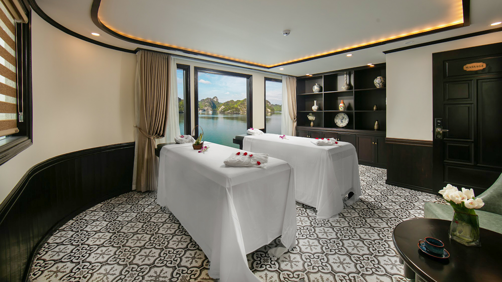 The spa room is tranquil and well-equipped, offering a truly refreshing experience