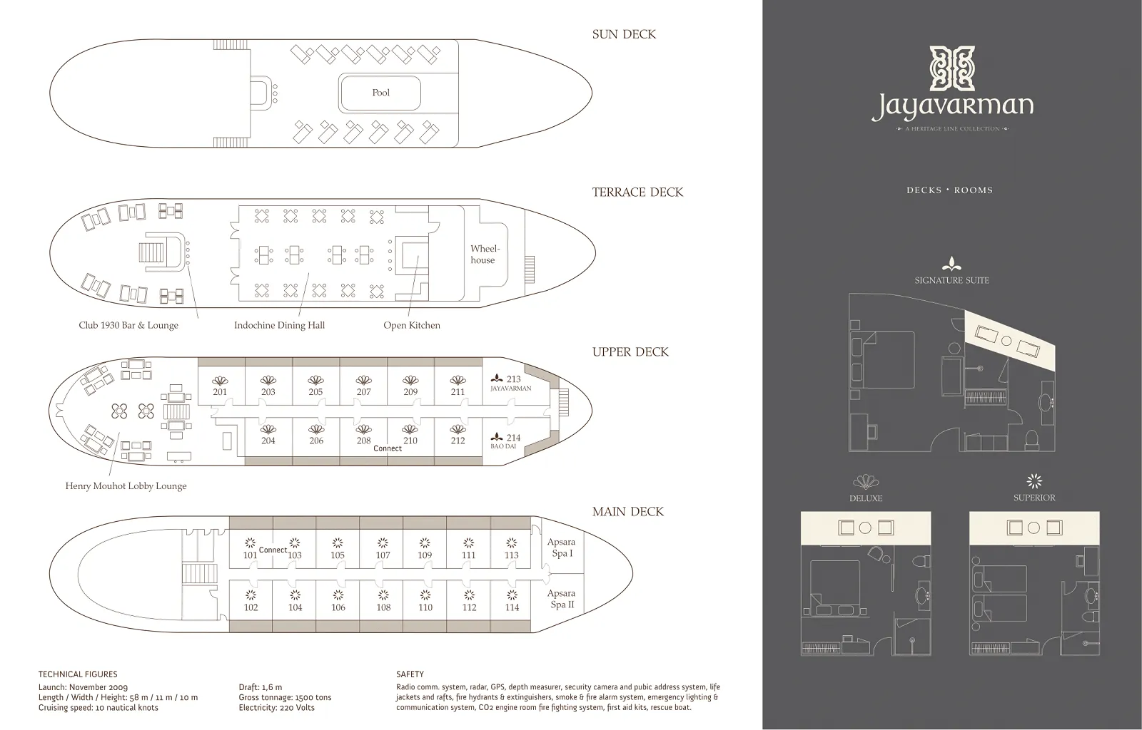 Heritage Line Jayavarman Deck Plan