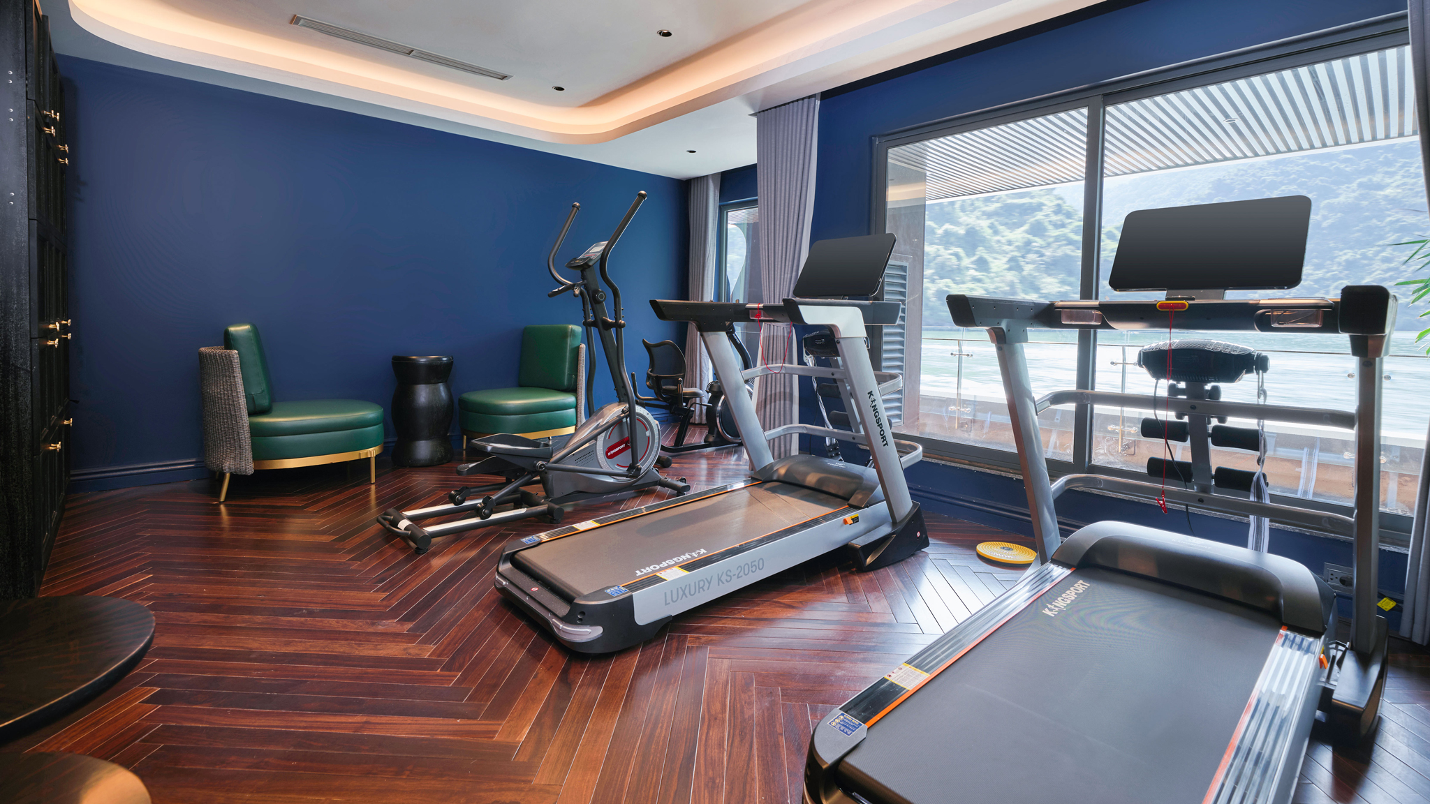 An aboard gym is available for guests to exercise while on vacation