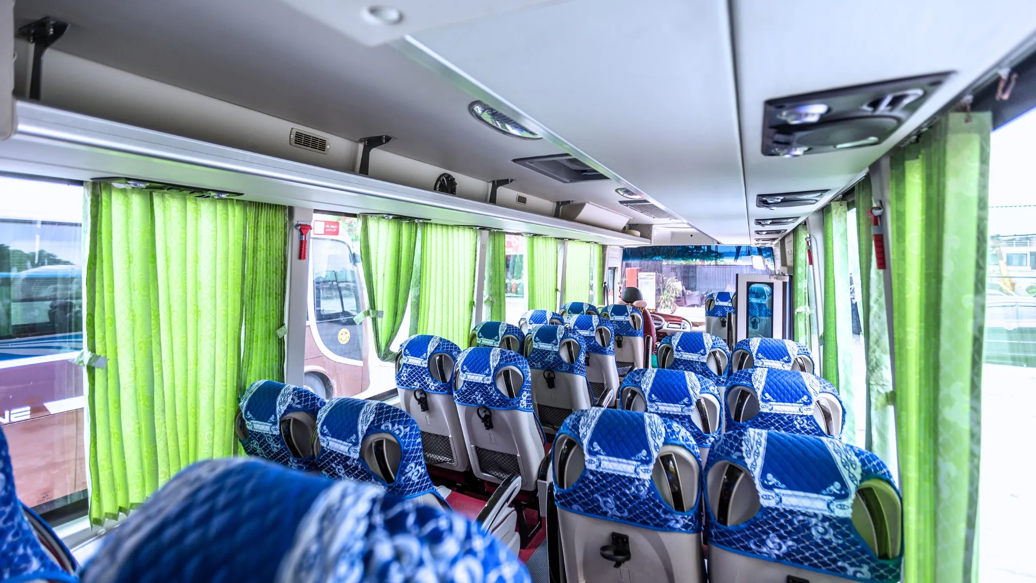 Comfy seating on bus