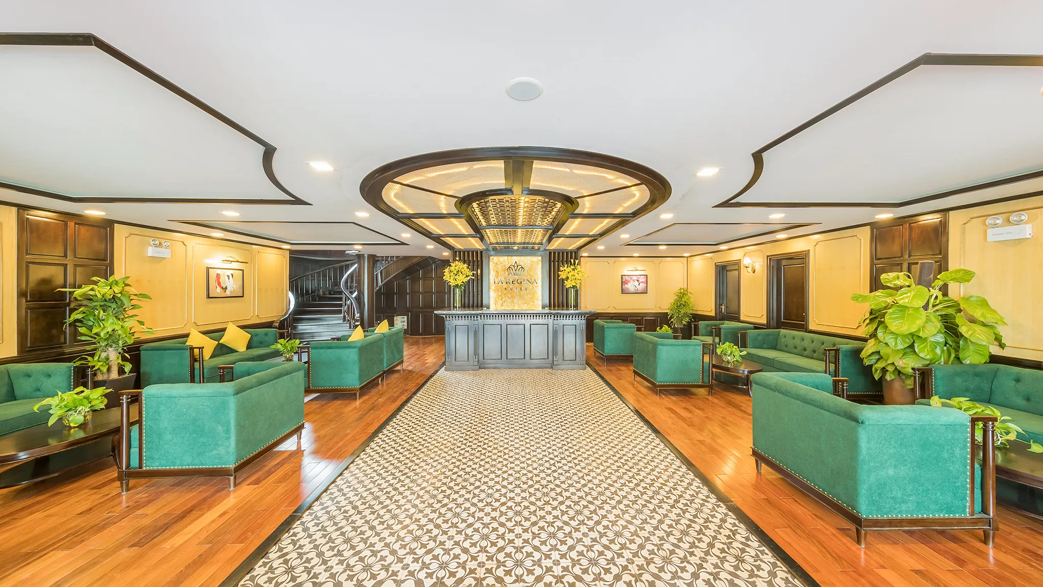 The spacious lobby