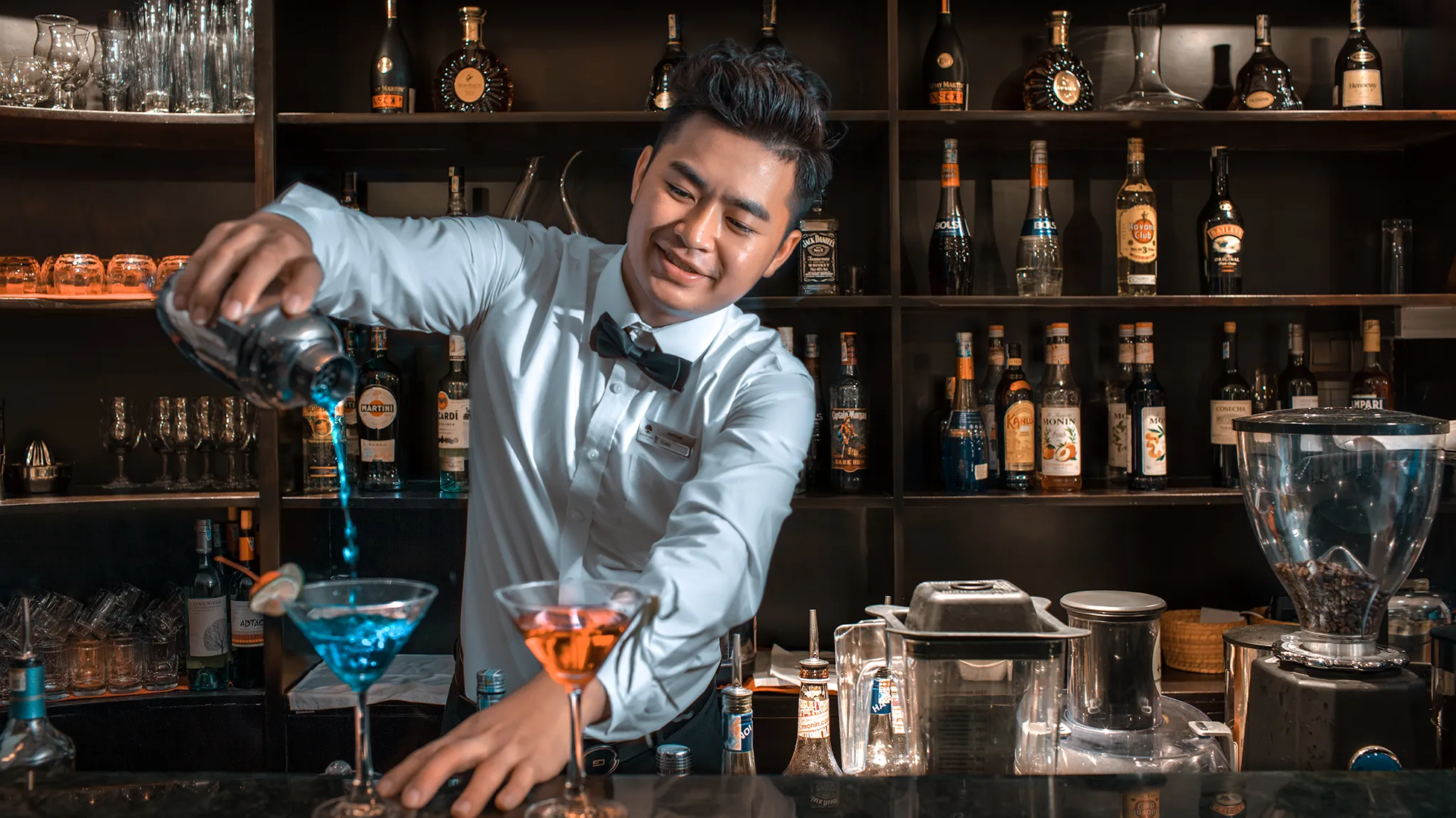 Tropical cocktails from talented bartender