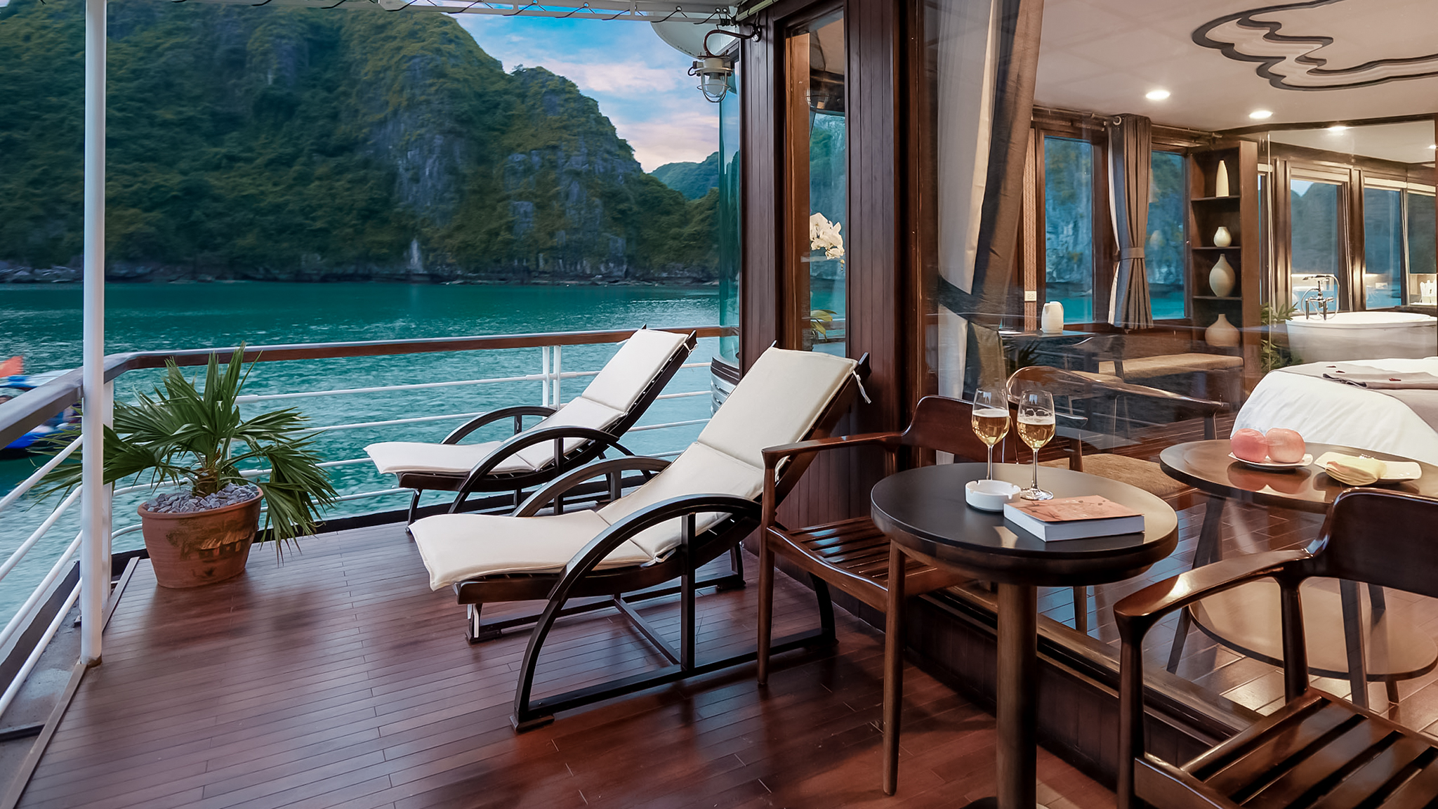 Sip on cocktails at private terrace