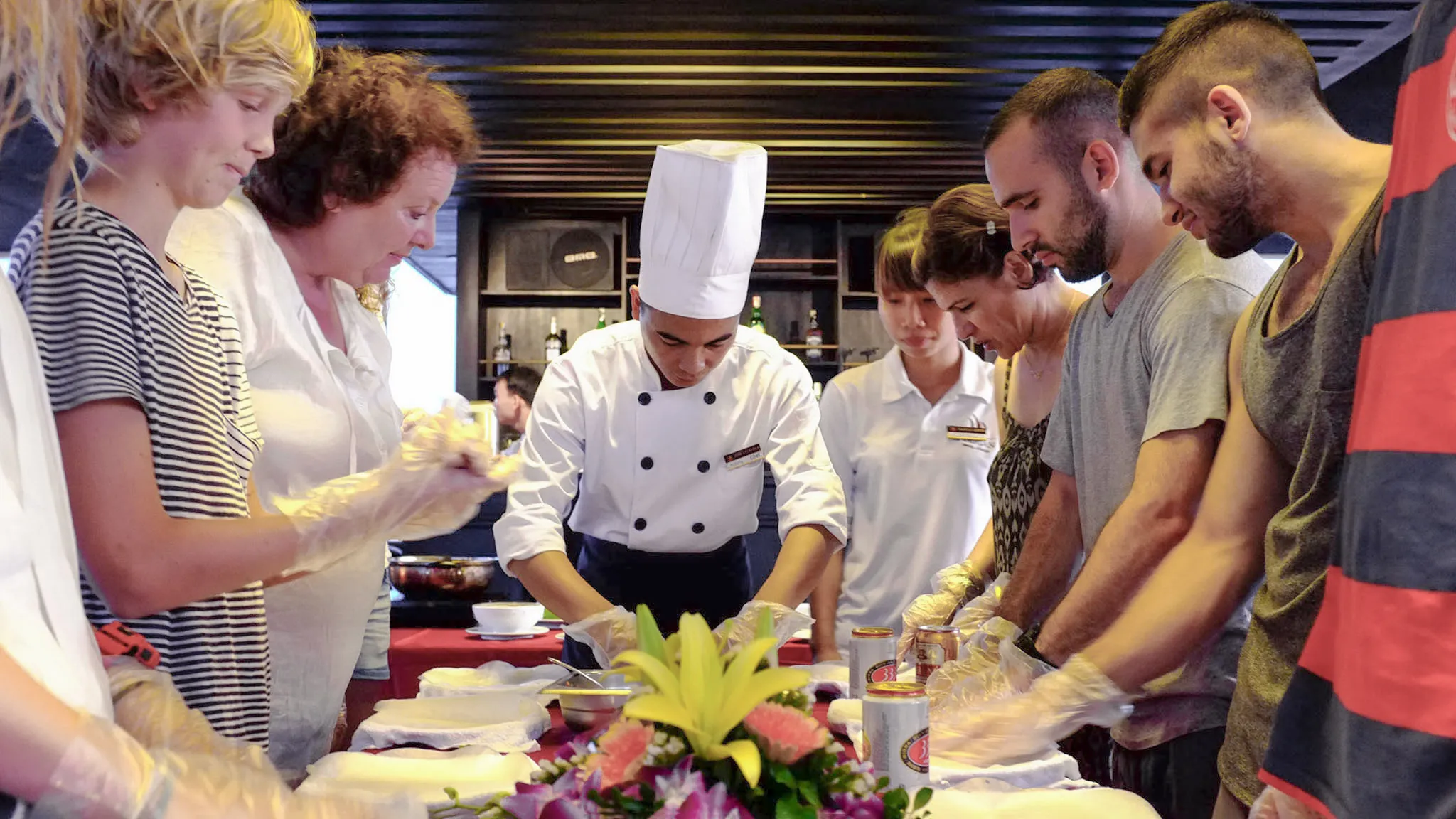 Challenge cooking skill with chef