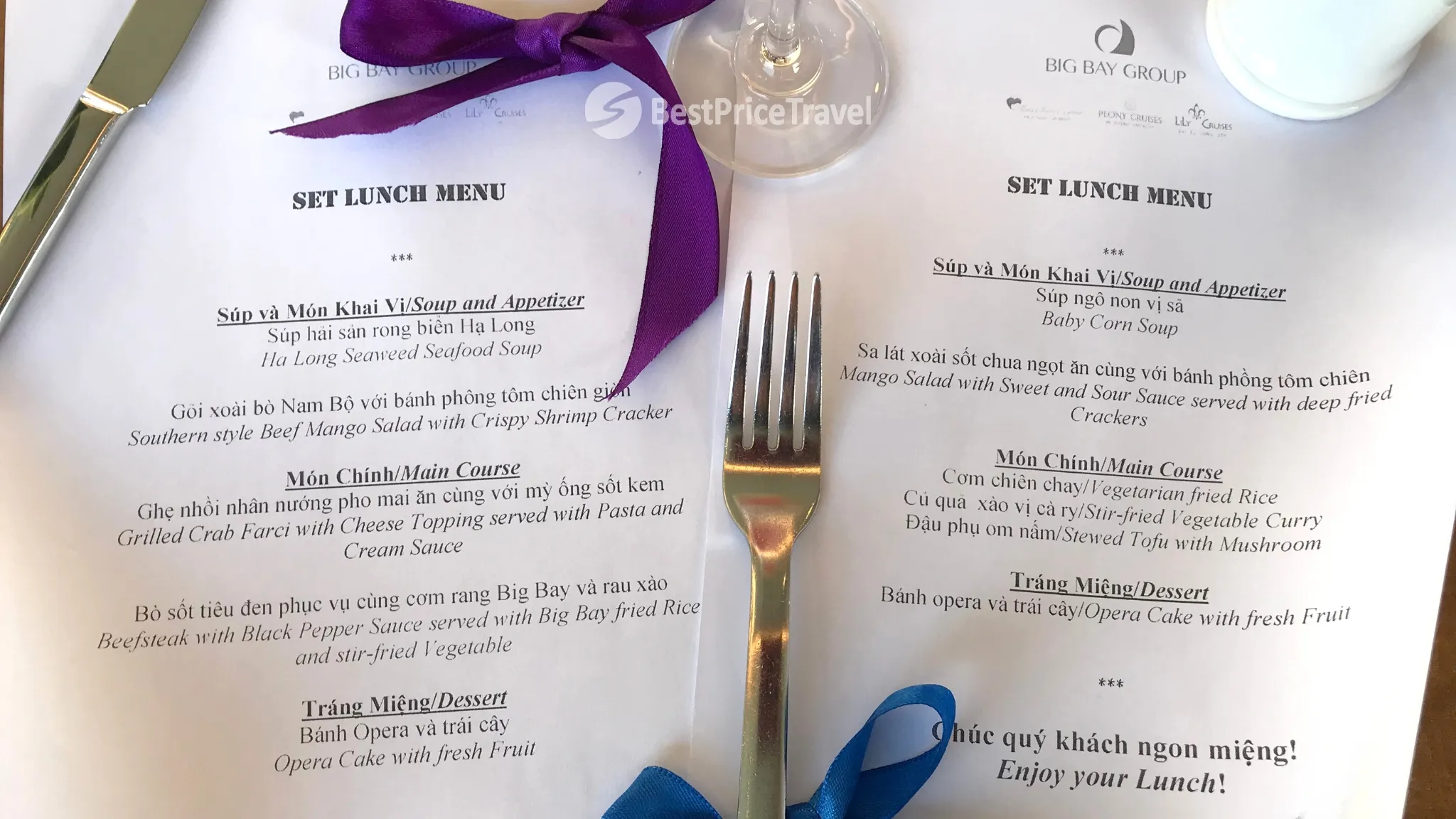 Set Lunch Menu & Vegan Options