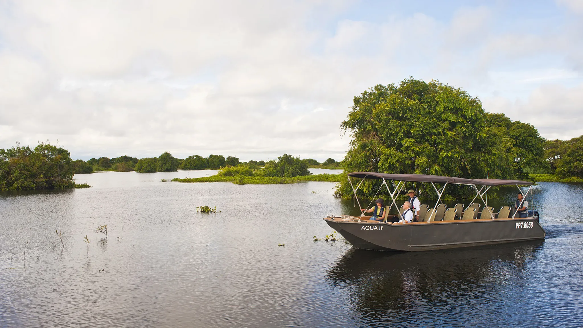 Launch Boat on Peaceful River