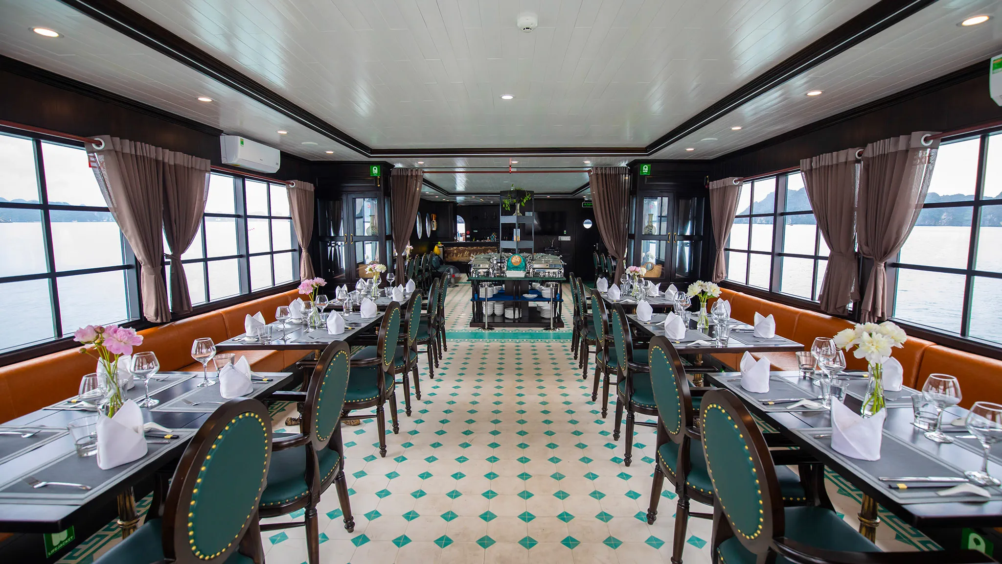 Bright restaurant corner