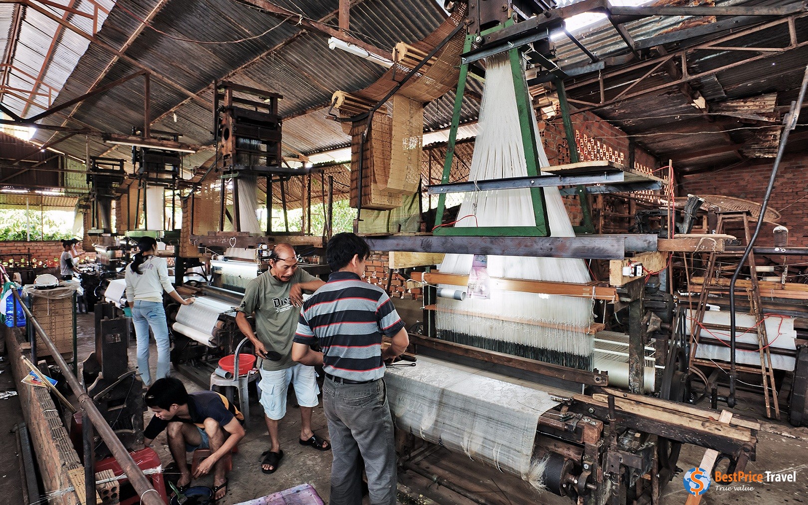 Silk weaving factory in Dalat