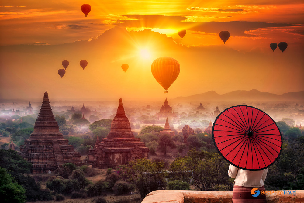 Hot Air Balloon In Mandalay