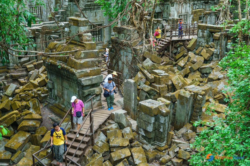Visitors are exploring the hidden beauty of Beng Mealea