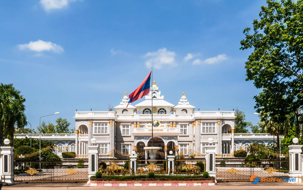 The Presidental Palace in the central of Vientiane