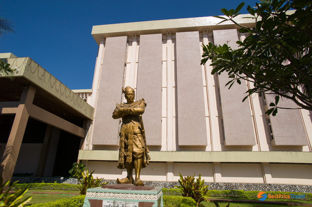The Statue Of King Anawratha at the National Museum of Myanmar