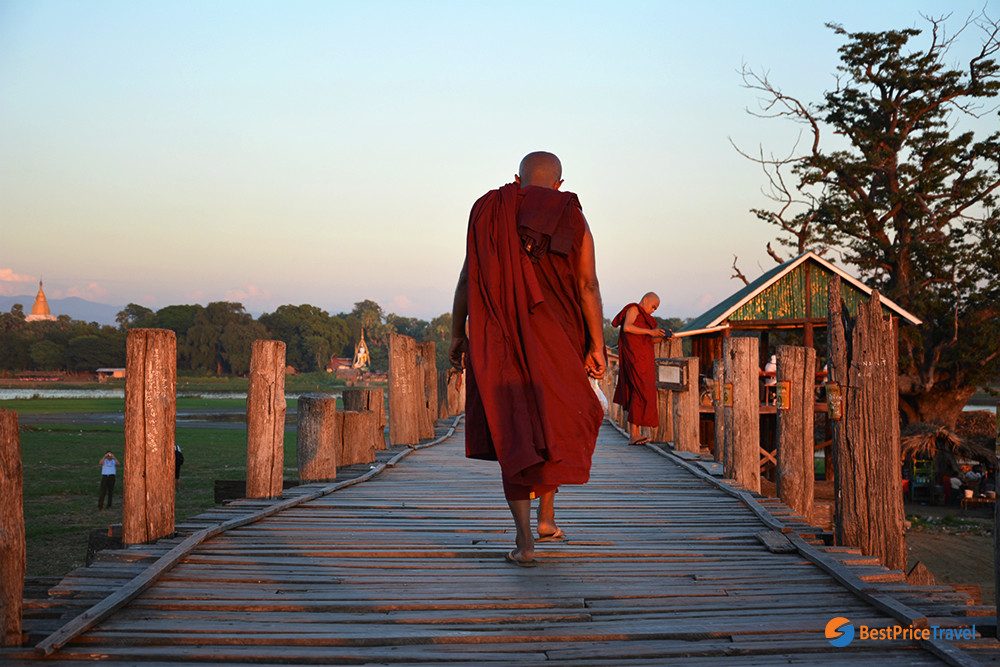 The wooden&nbsp;U Bein Bridge
