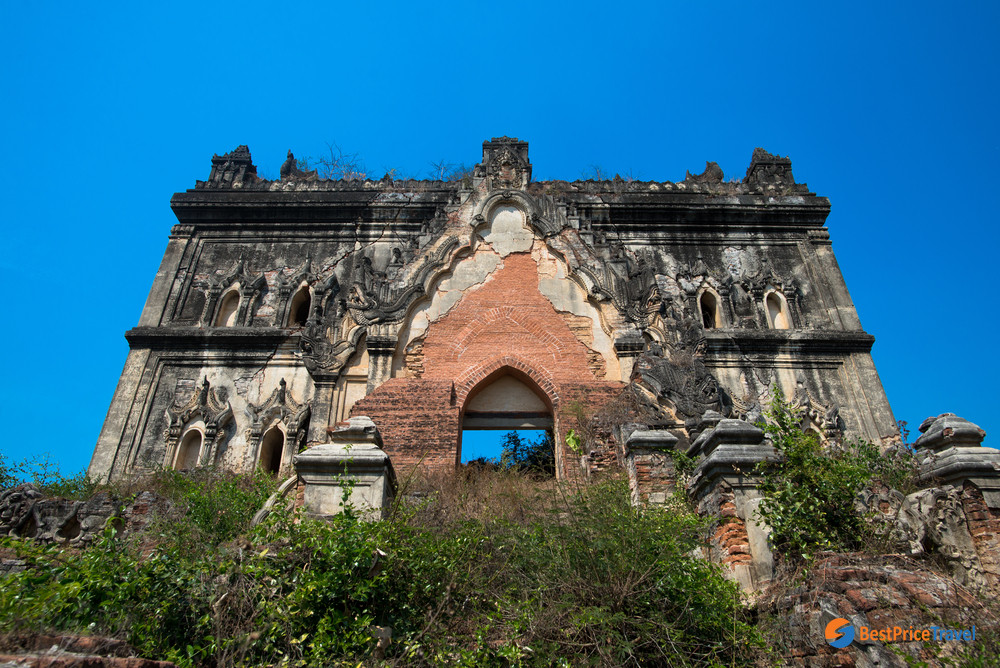 Ancient wall of the ruined Ava